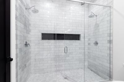 Minimalist Shower with Glass Walls